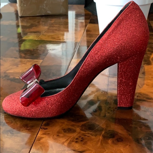 Never worn Patrick Cox sparkly ruby pumps sz 38 - Picture 2 of 4